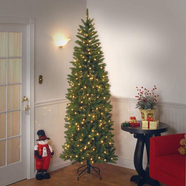 7.5 Foot Kingswood Fir Pencil Tree with 350 Clear Lights